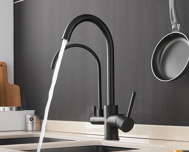 Sibella - Deck-Mounted Double Gooseneck Faucet