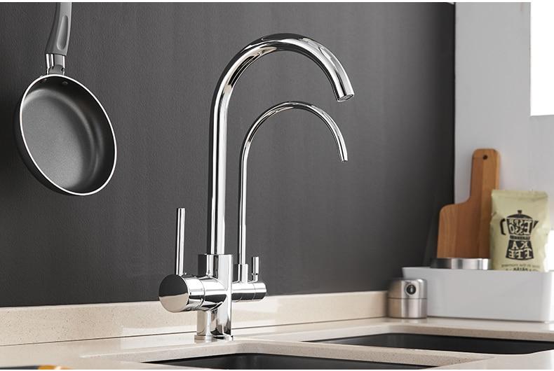 Sibella - Deck-Mounted Double Gooseneck Faucet
