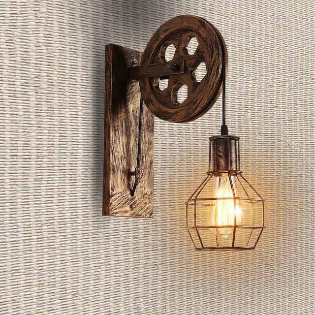 Loft - Industrial Vintage Pulley Wall Lamp