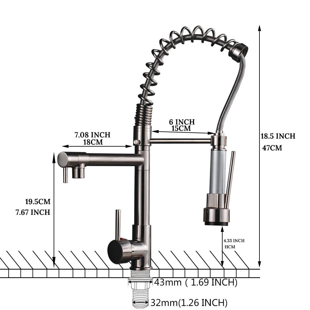 Carylon - LED Kitchen Spring-Mounted Faucet