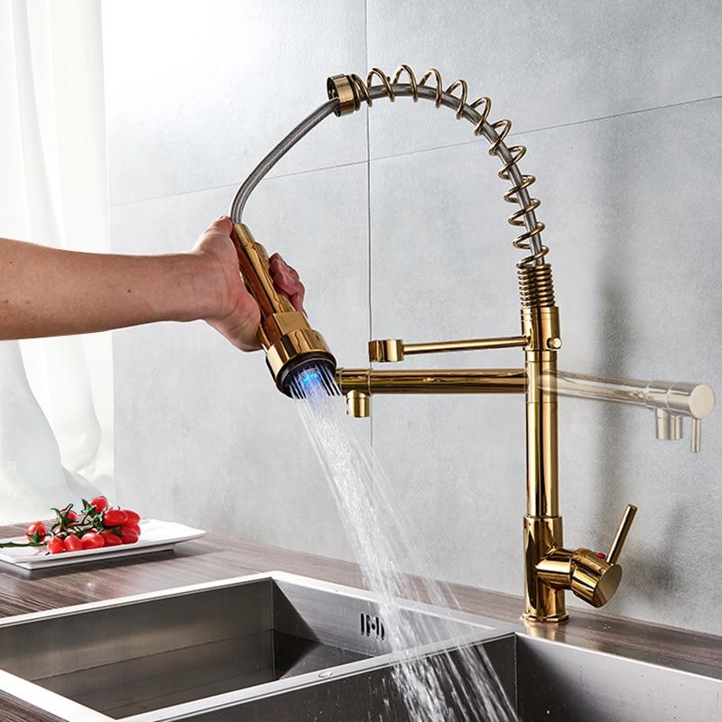 Carylon - LED Kitchen Spring-Mounted Faucet