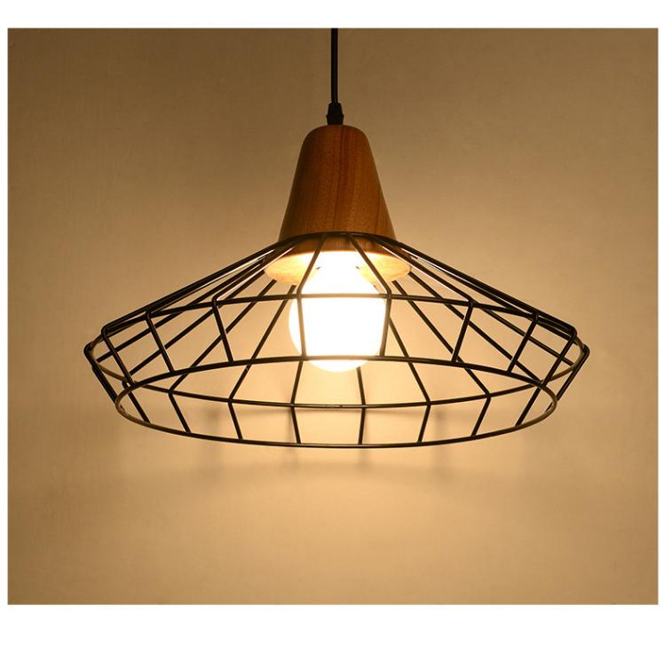 Modern Nordic Wrought-Iron Cage Hanging Lamp