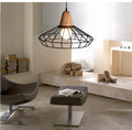 Modern Nordic Wrought-Iron Cage Hanging Lamp