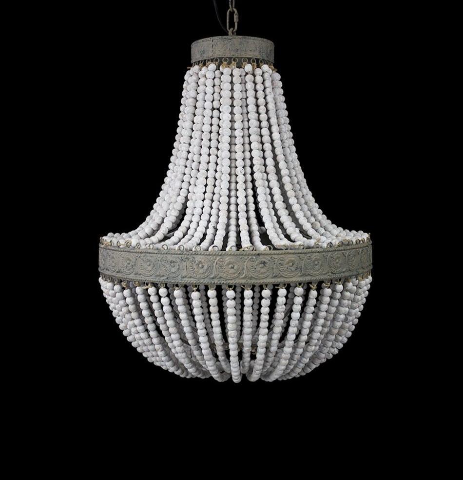 Metis - Vintage Wooden Bead Chandelier