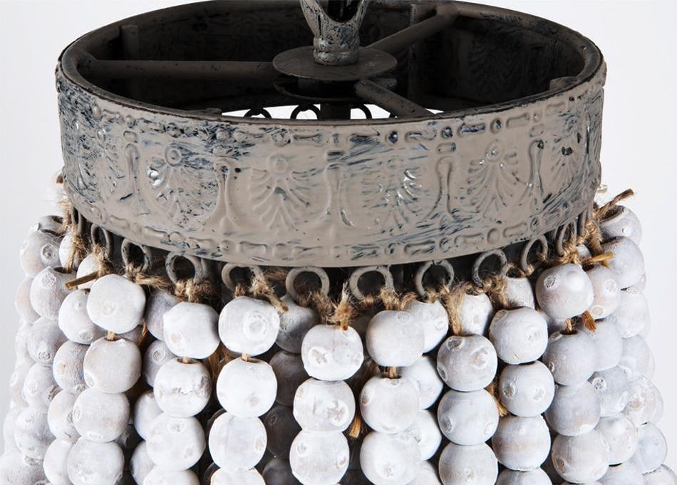 Metis - Vintage Wooden Bead Chandelier