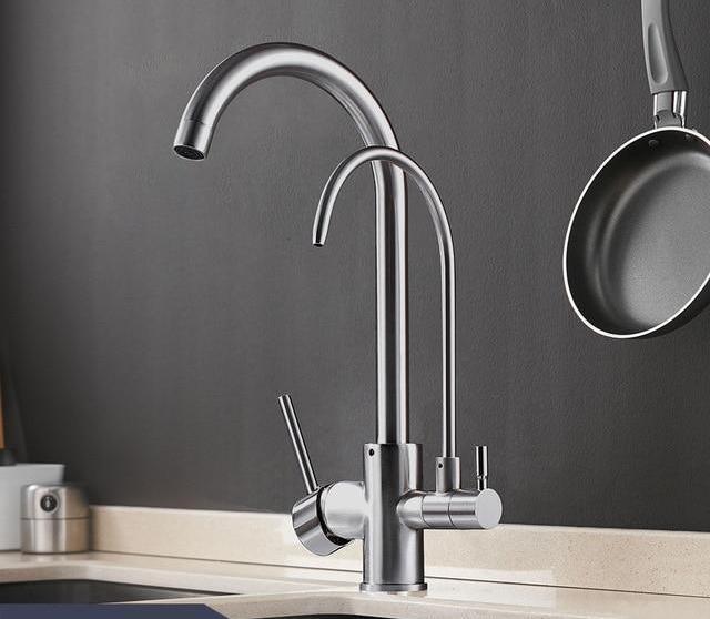 Sibella - Deck-Mounted Double Gooseneck Faucet