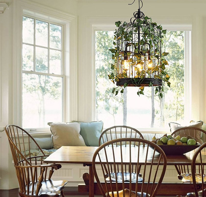 Emory - Vintage Industrial Birdcage Pendant Lamp