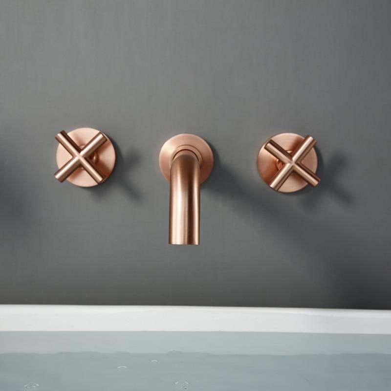 Bertinelli - Double Cross Handle Wall-Mounted Faucet