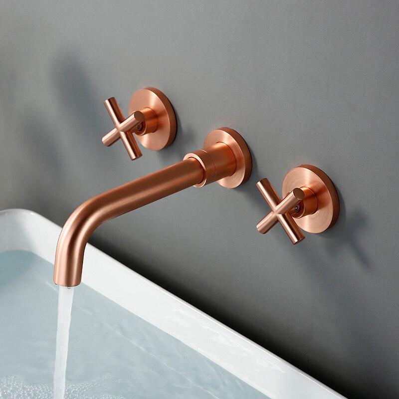 Bertinelli - Double Cross Handle Wall-Mounted Faucet