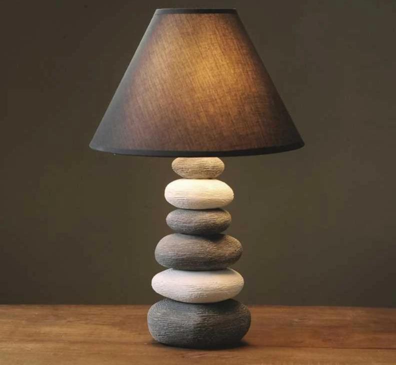 Stonia - Modern Ceramic Stone Lamp