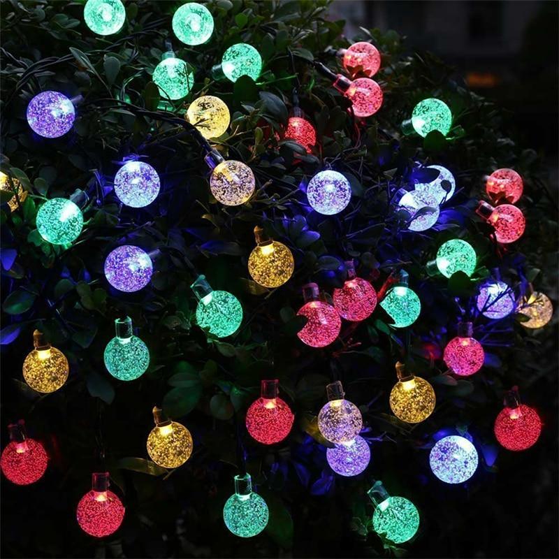 ColorSol - Solar-Powered LED Globe String Lights