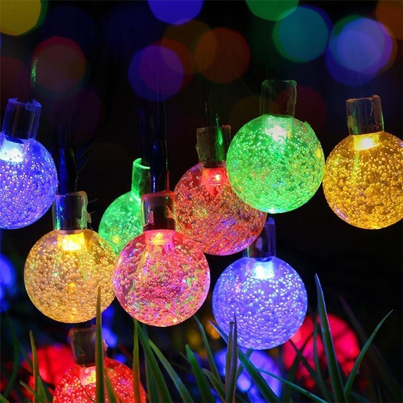 ColorSol - Solar-Powered LED Globe String Lights