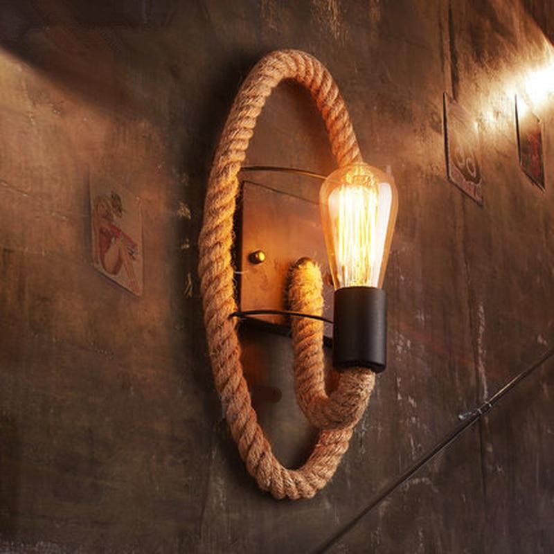 Clove - Round Rope-Wrapped Wall Lamp