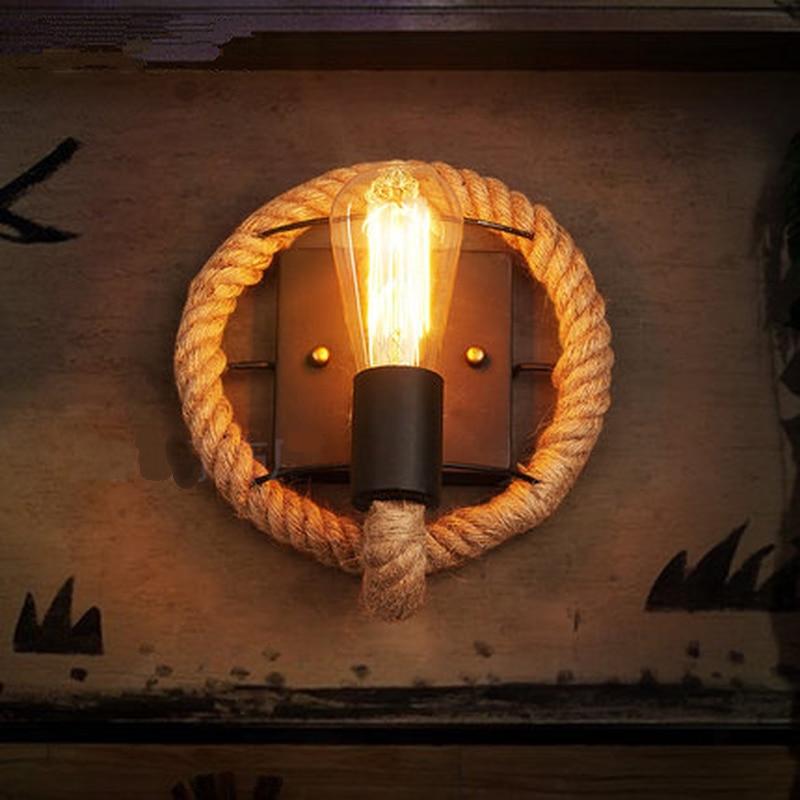Clove - Round Rope-Wrapped Wall Lamp