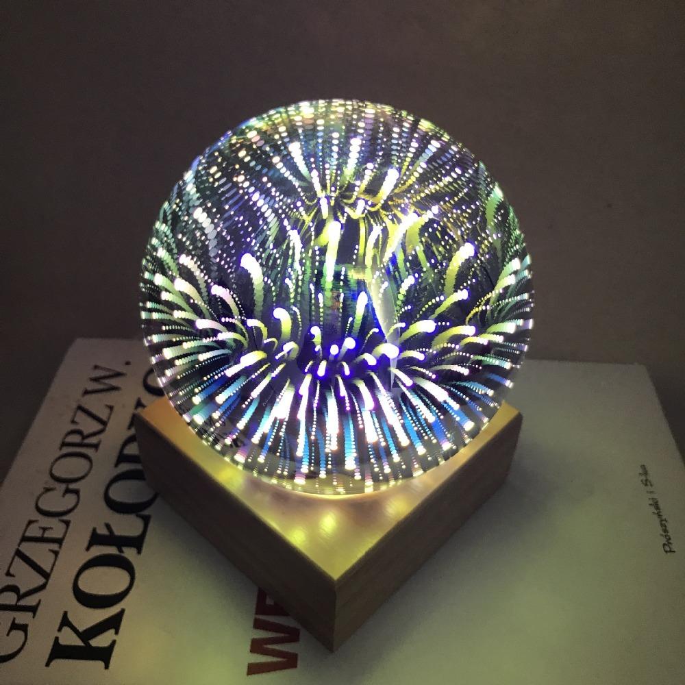 Modern Art Deco Crystal-Ball Night Light