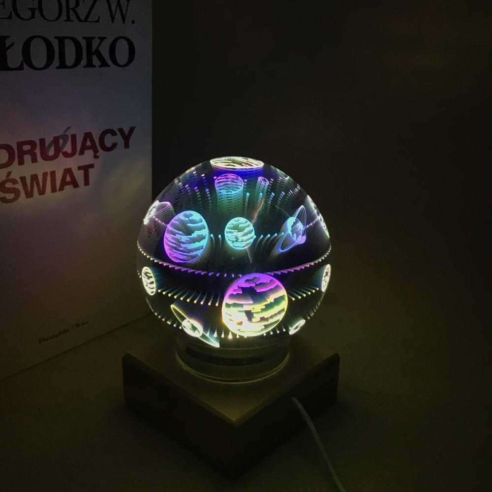 Modern Art Deco Crystal-Ball Night Light