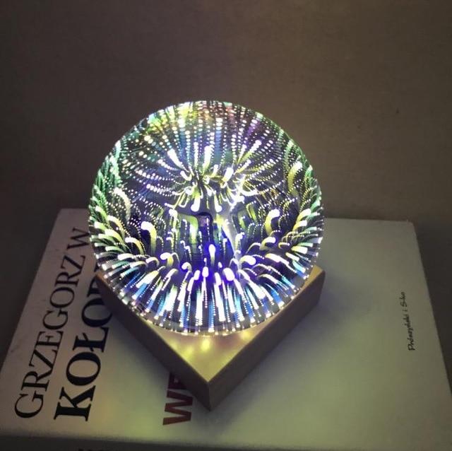 Modern Art Deco Crystal-Ball Night Light