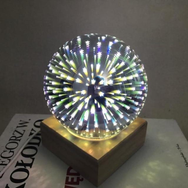 Modern Art Deco Crystal-Ball Night Light